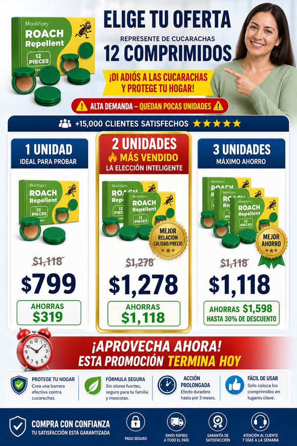 Repelente De Cucarachas 12 Comprimidos - imagen 2