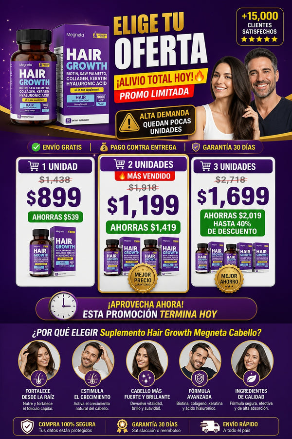 Suplemento Hair Growth Megneta Cabello - imagen 2