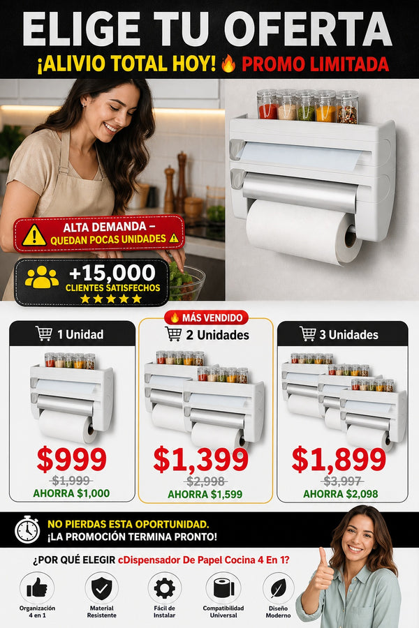 cDispensador De Papel Cocina 4 En 1 - imagen 2