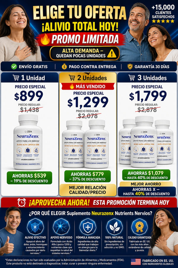Suplemento Neurazenx Nutrients Nervios - imagen 2