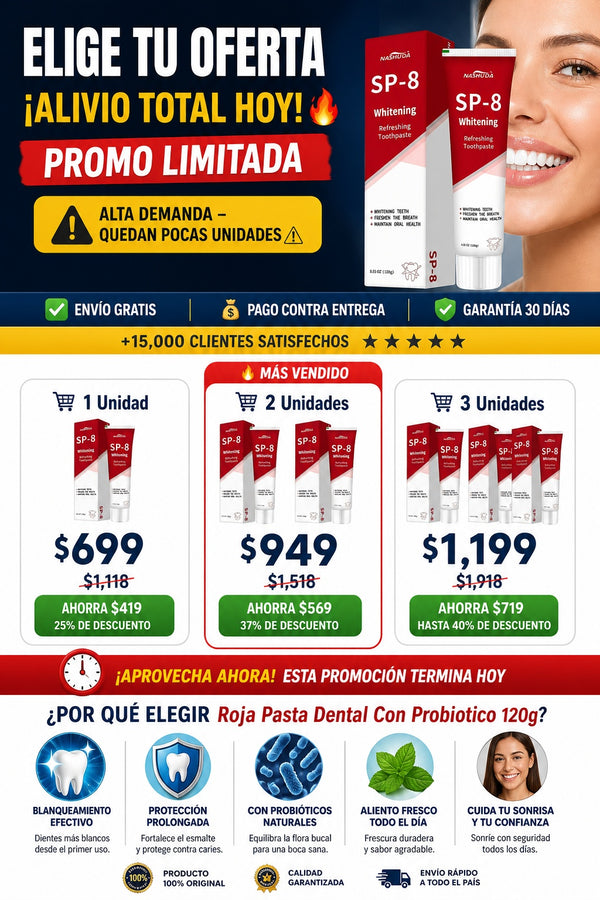 Roja Pasta Dental Con Probiotico 120g - imagen 2