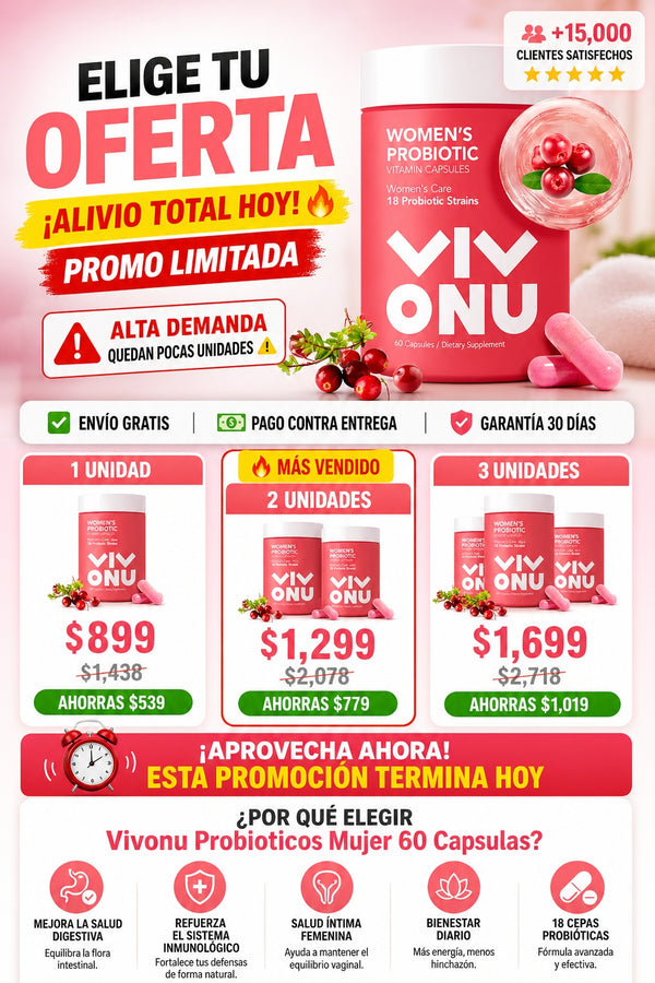 Vivonu Probioticos Mujer 60 Capsulas - imagen 2