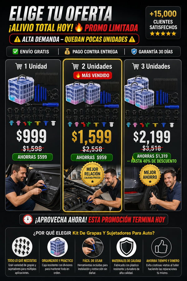 Kit De Grapas Y Sujetadores Para Auto - imagen 2