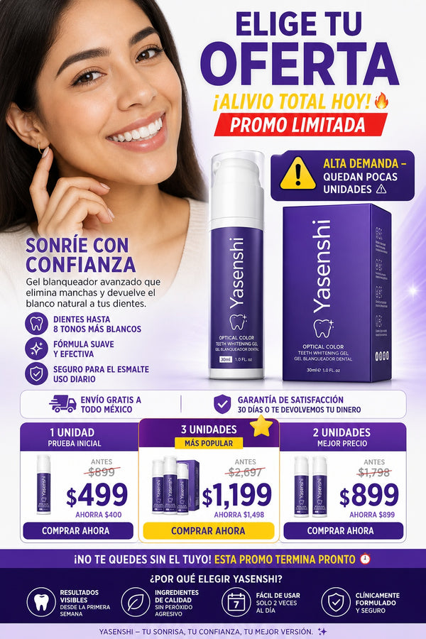 Gel Blanqueador Dental Yasenshi Antimanc - imagen 2