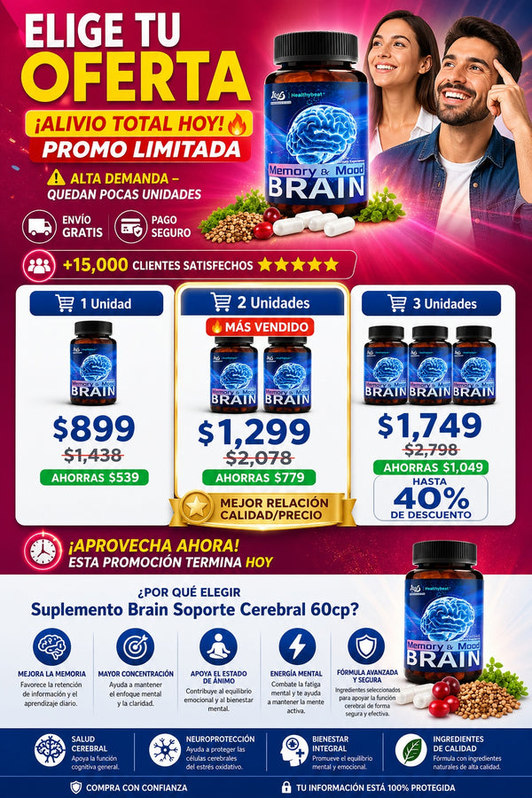Suplemento Brain Soporte Cerebral 60cp - imagen 2