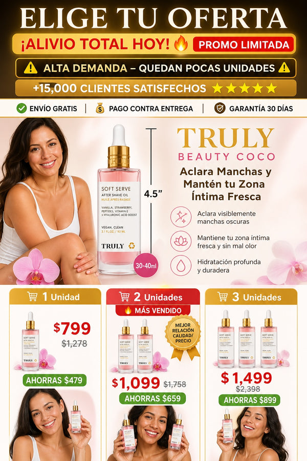 Truly Beauty Coco – Aclara Manchas y Mantén tu Zona Íntima Fresca - imagen 2
