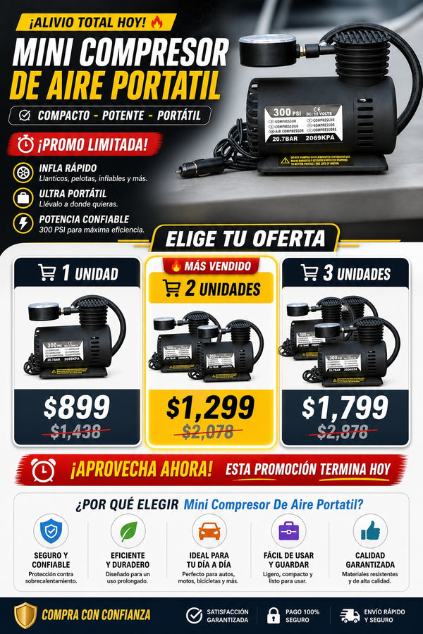 Mini Compresor De Aire Portatil - imagen 2