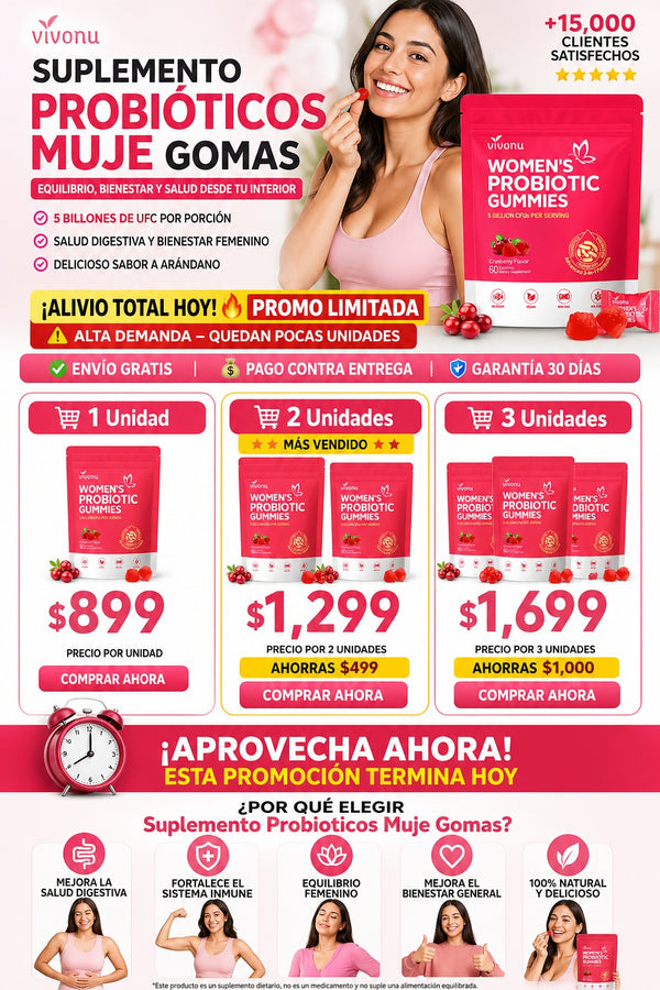 Suplemento Probioticos Muje Gomas - imagen 2