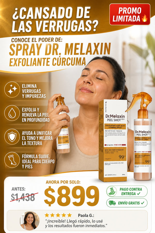 Spray Dr. Melaxin Exfoliante Curcuma - imagen 3