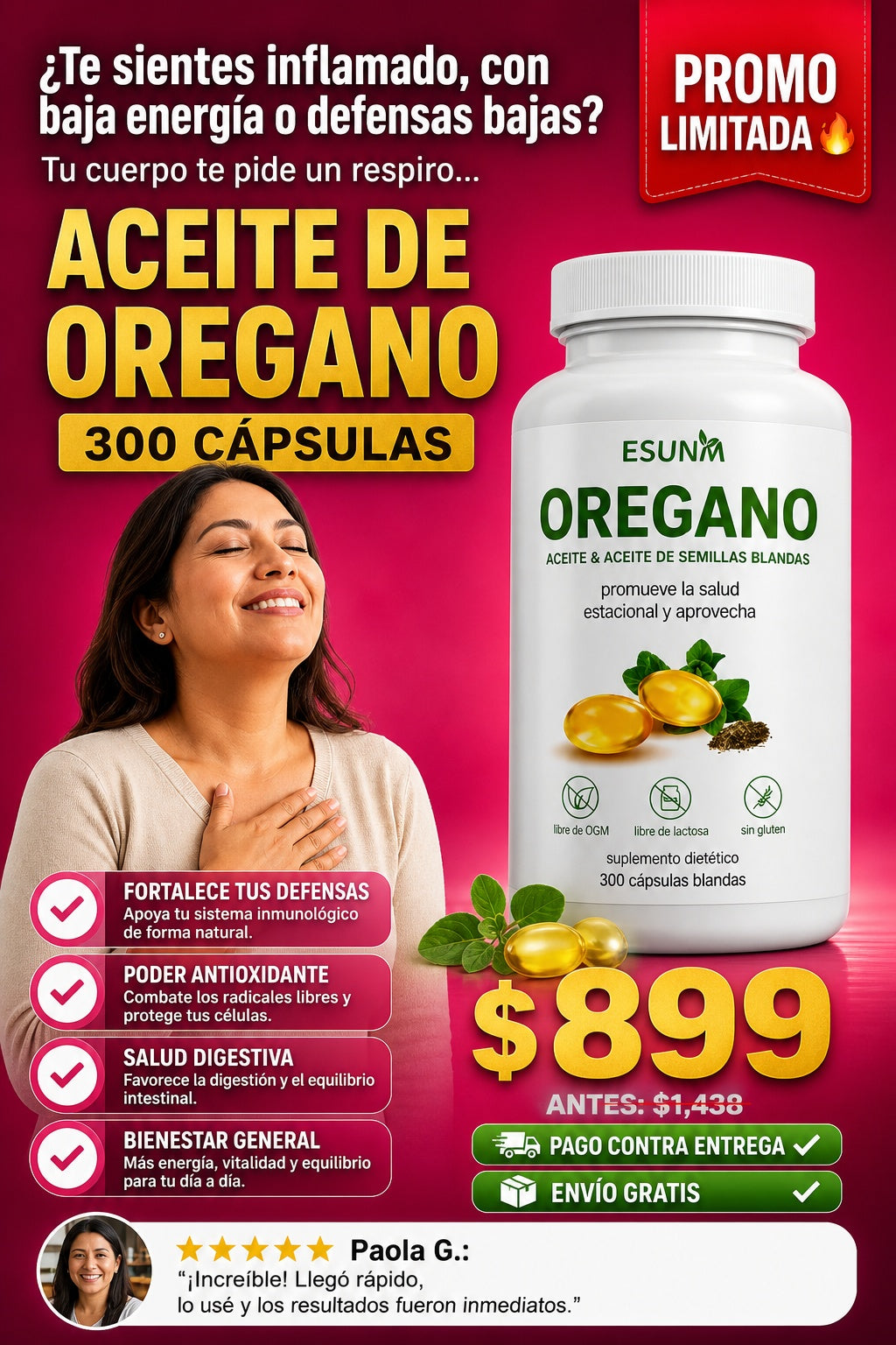 Aceite De Oregano 300 Capsulas - imagen 3