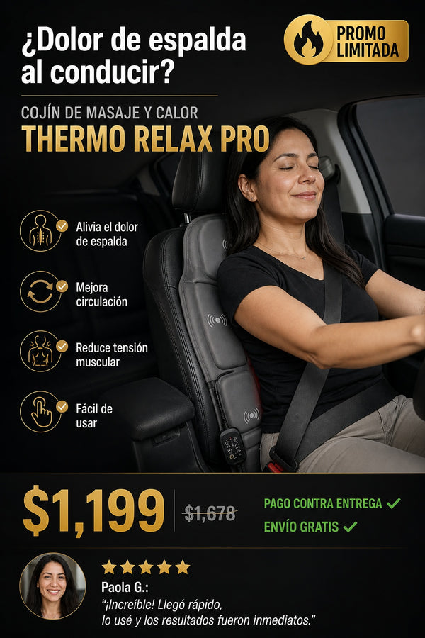 ¿Dolor de espalda al conducir? Asiento Masajeador con Calor para Auto - imagen 3