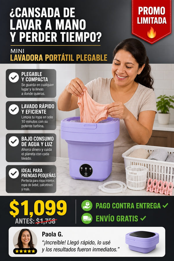 Mini Lavadora Portatil Plegable - imagen 3