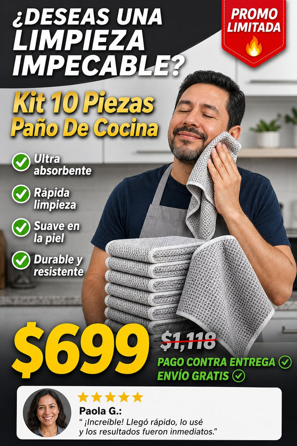 Kit 10 Piezas Pano De Cocina - imagen 3