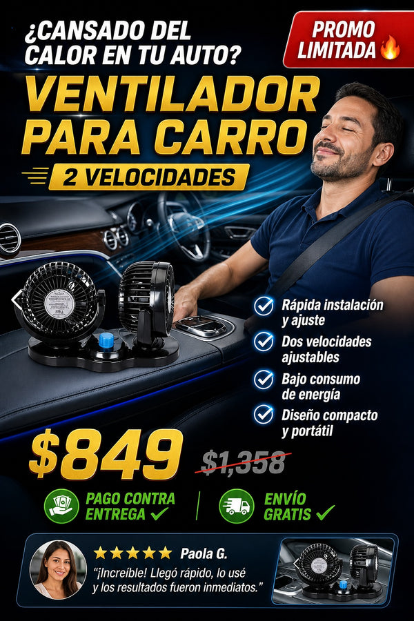 Ventilador Para Carro 2 Velocidades - imagen 3