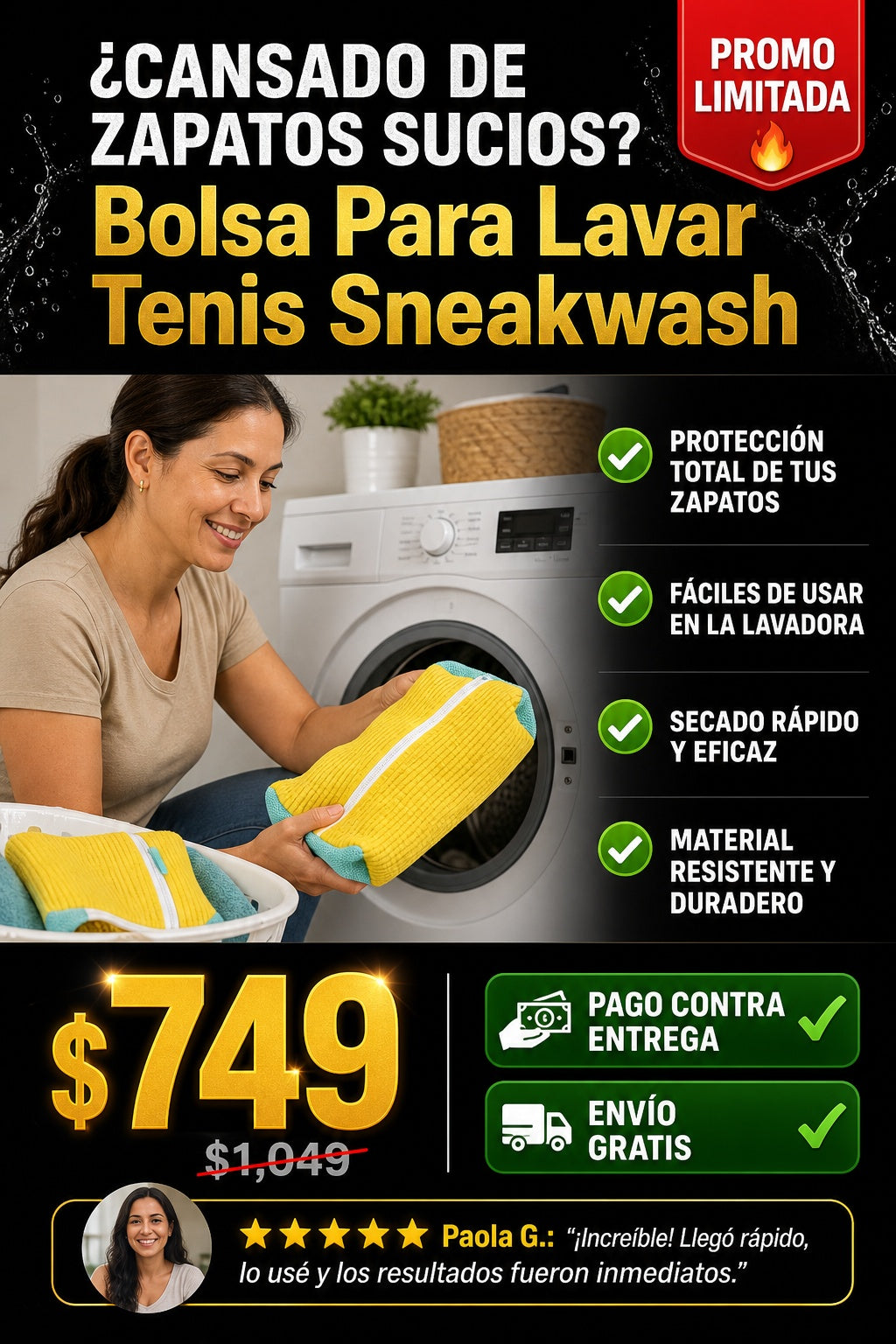 Bolsa Para Lavar Tenis Sneakwash - imagen 3