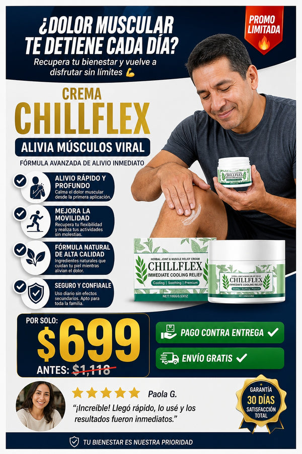 Crema Chillflex Alivia Musculos Viral - imagen 3