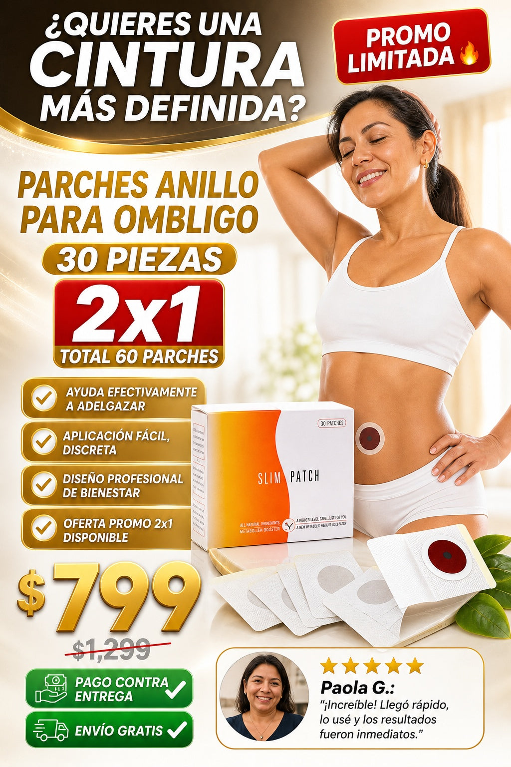 Parches Anillo Para Ombligo 30 piezas oferta 2x1 total 60 parches - imagen 3