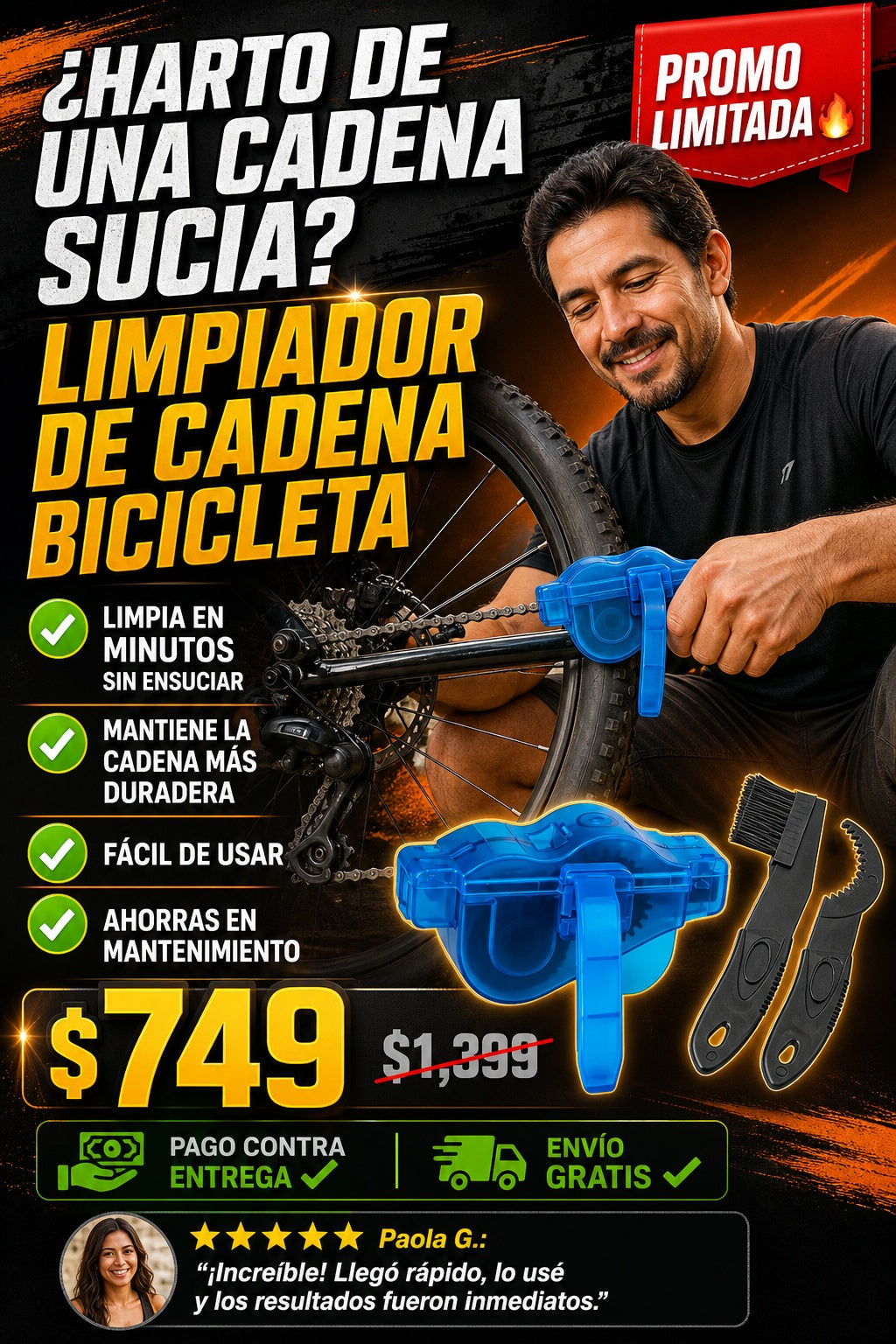 Limpiador De Cadena Bicicleta - imagen 3