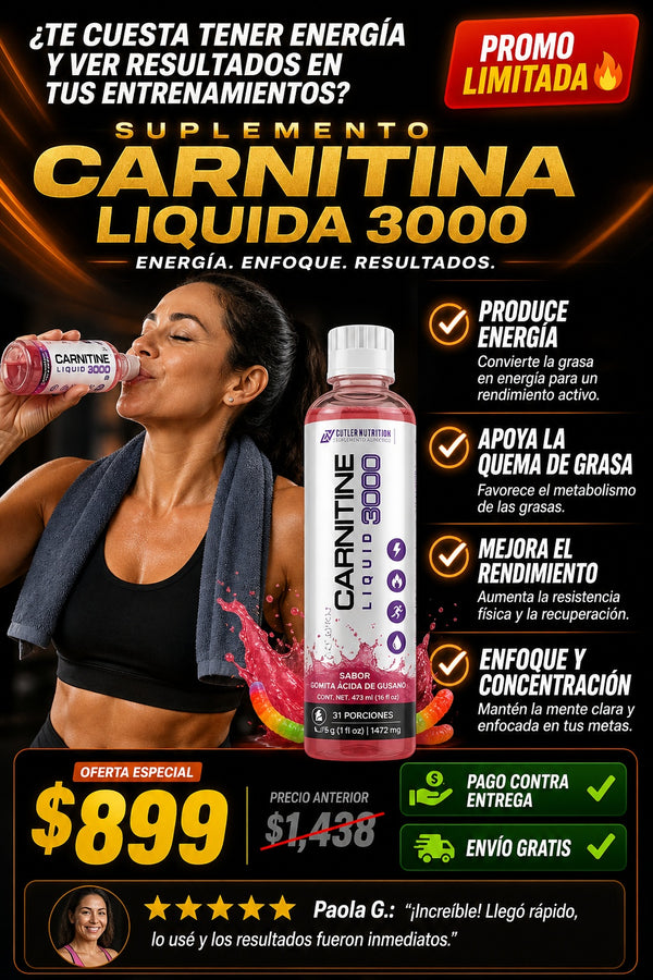 Suplemento Carnitina Liquida 3000 - imagen 3