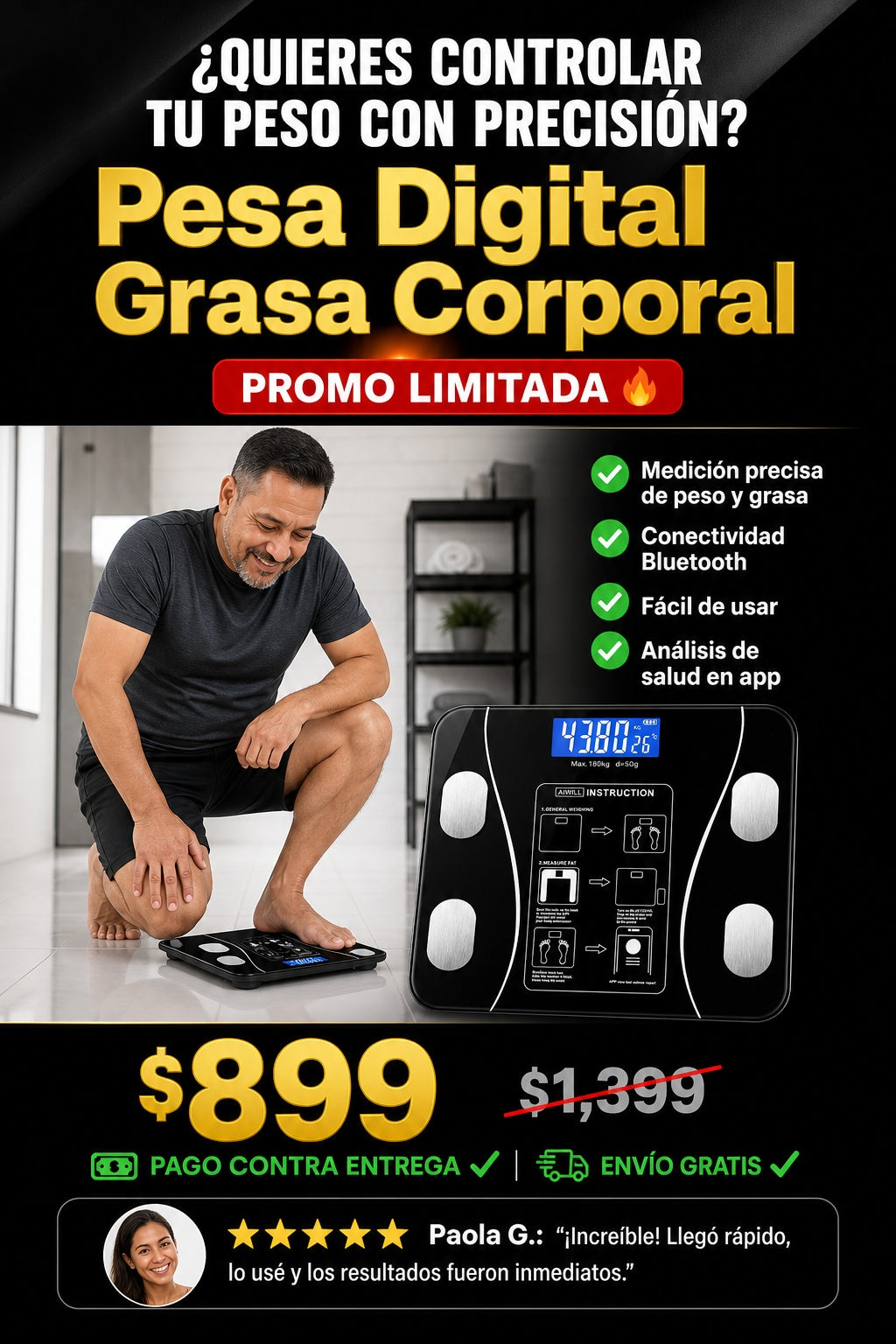 Pesa Digital Grasa Corporal - imagen 3