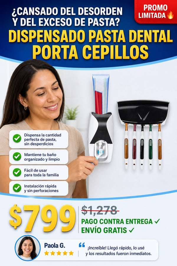 Dispensado Pasta Dental Porta Cepillos - imagen 3