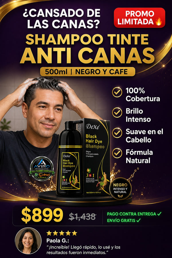 Shampoo Tinte Anti Canas 500ml NEGRO Y CAFE - imagen 3