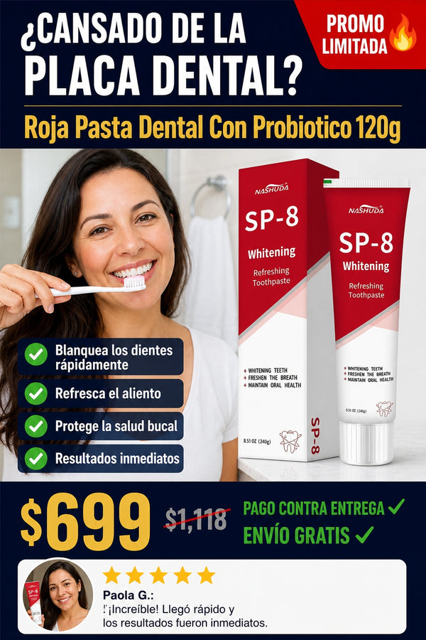 Roja Pasta Dental Con Probiotico 120g - imagen 3