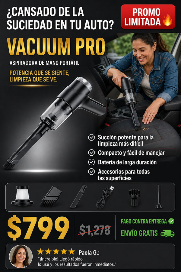 Aspiradora Portatil Para Auto De Mano - imagen 3
