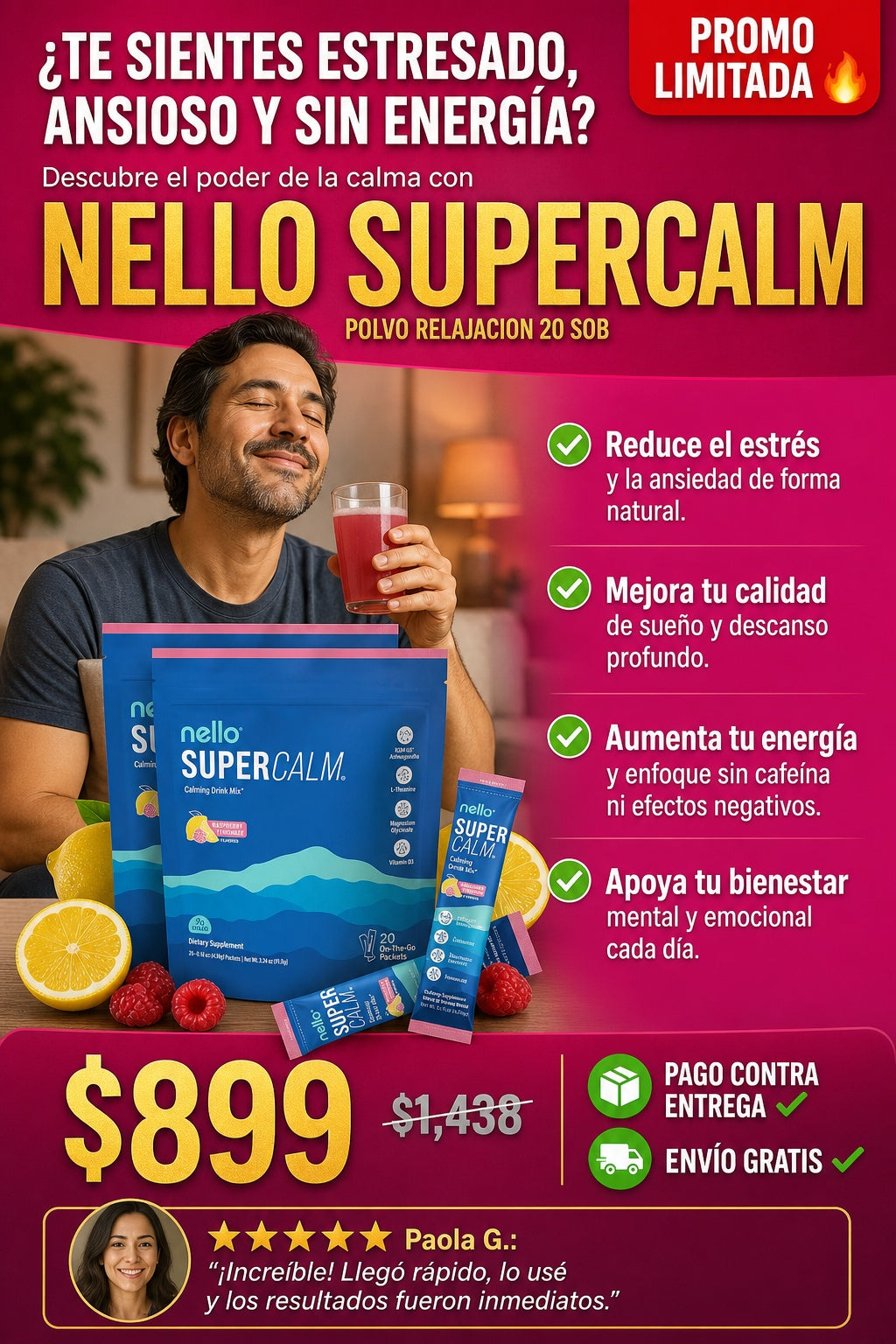 Nello Supercalm Polvo Relajacion 20 Sob - imagen 3