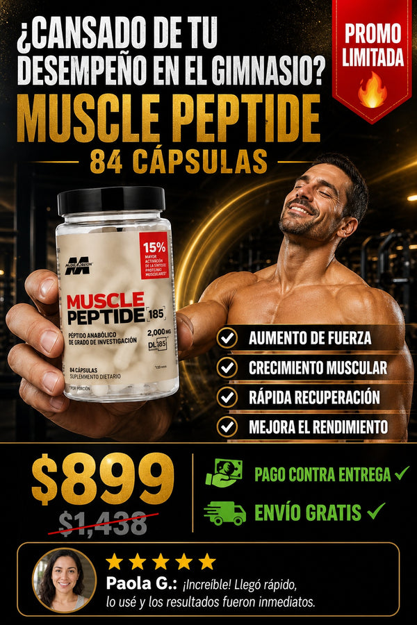 Suplemento Muscle Peptide 84 Capsulas - imagen 3