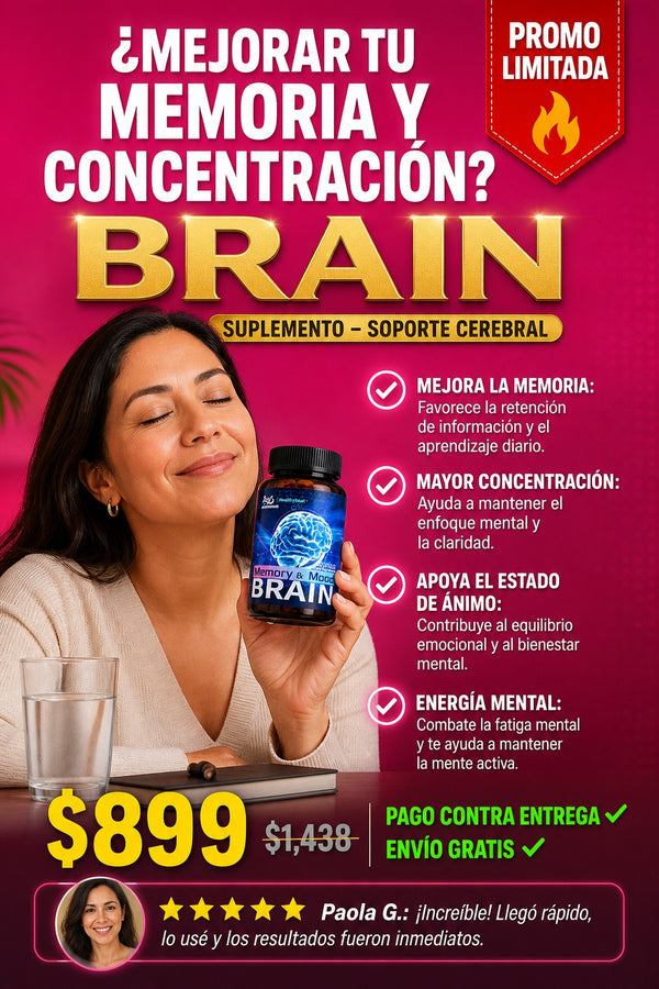 Suplemento Brain Soporte Cerebral 60cp - imagen 3