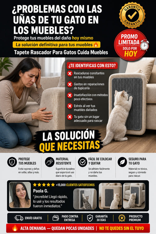 Tapete Rascador Para Gatos Cuida Muebles - imagen 3