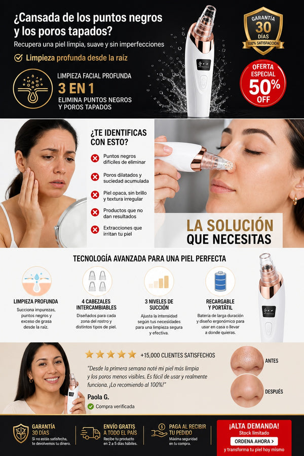 Limpieza Facial Profunda 3 en 1 — Elimina Puntos Negros y Poros Tapados - imagen 3
