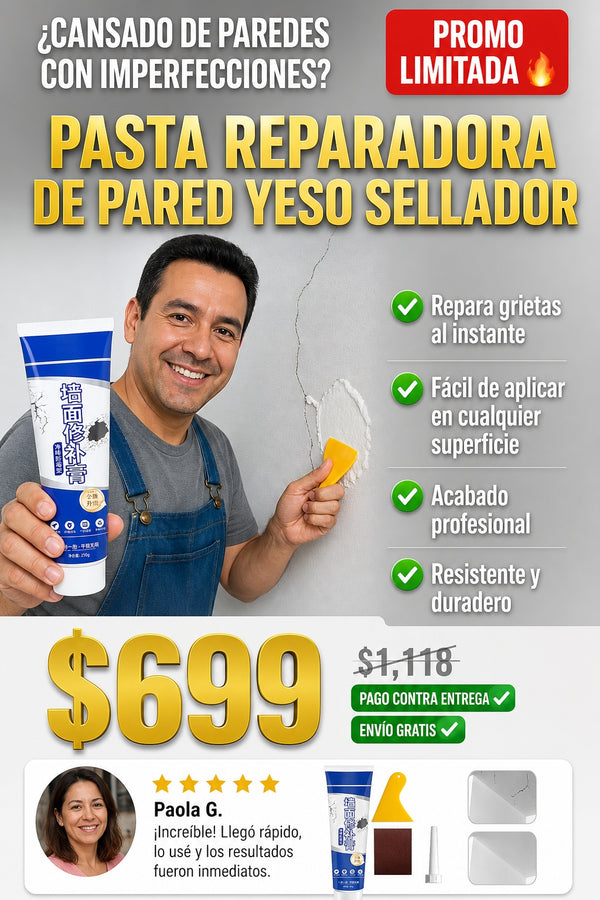 Pasta Reparadora De Pared Yeso Sellador - imagen 3