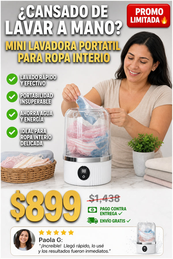 Mini Lavadora Portatil Para Ropa Interio - imagen 3