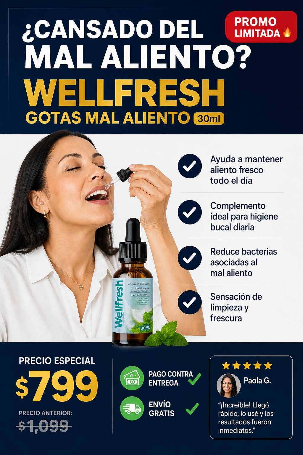 Wellfresh Gotas Mal Aliento 30ml - imagen 3