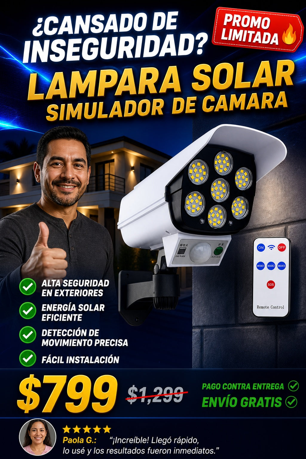 Lampara Solar Simulador De Camara - imagen 3