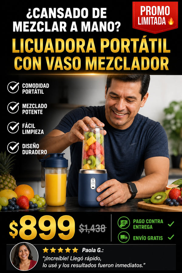 Licuadora Portatil Con Vaso Mezclador - imagen 3
