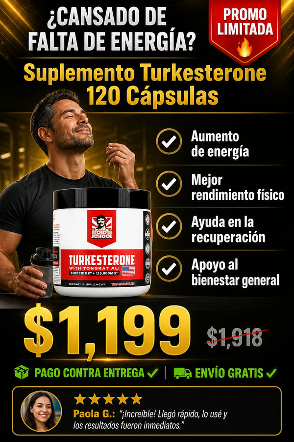 Suplemento Turkesterone 120 Capsulas - imagen 3
