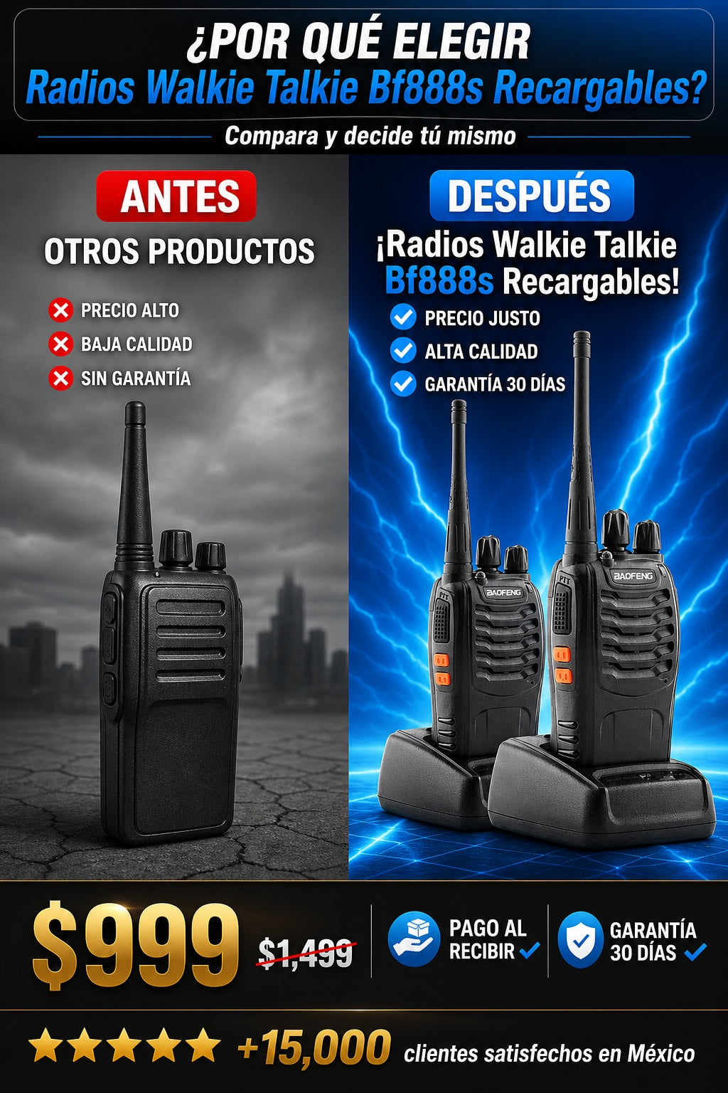 Radios Walkie Talkie Bf888s Recargables - imagen 4