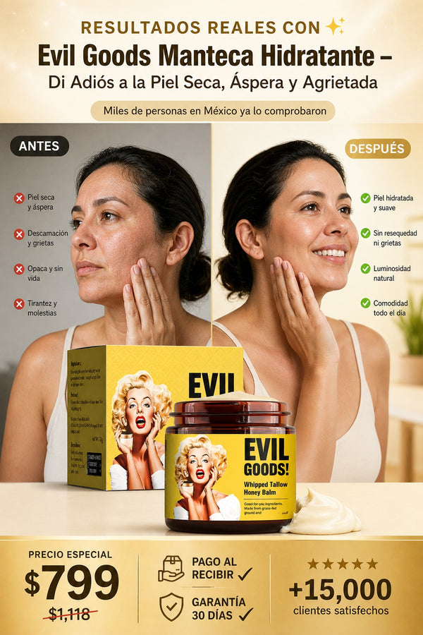 ✨ Evil Goods Manteca Hidratante – Di Adiós a la Piel Seca, Áspera y Agrietada - imagen 4