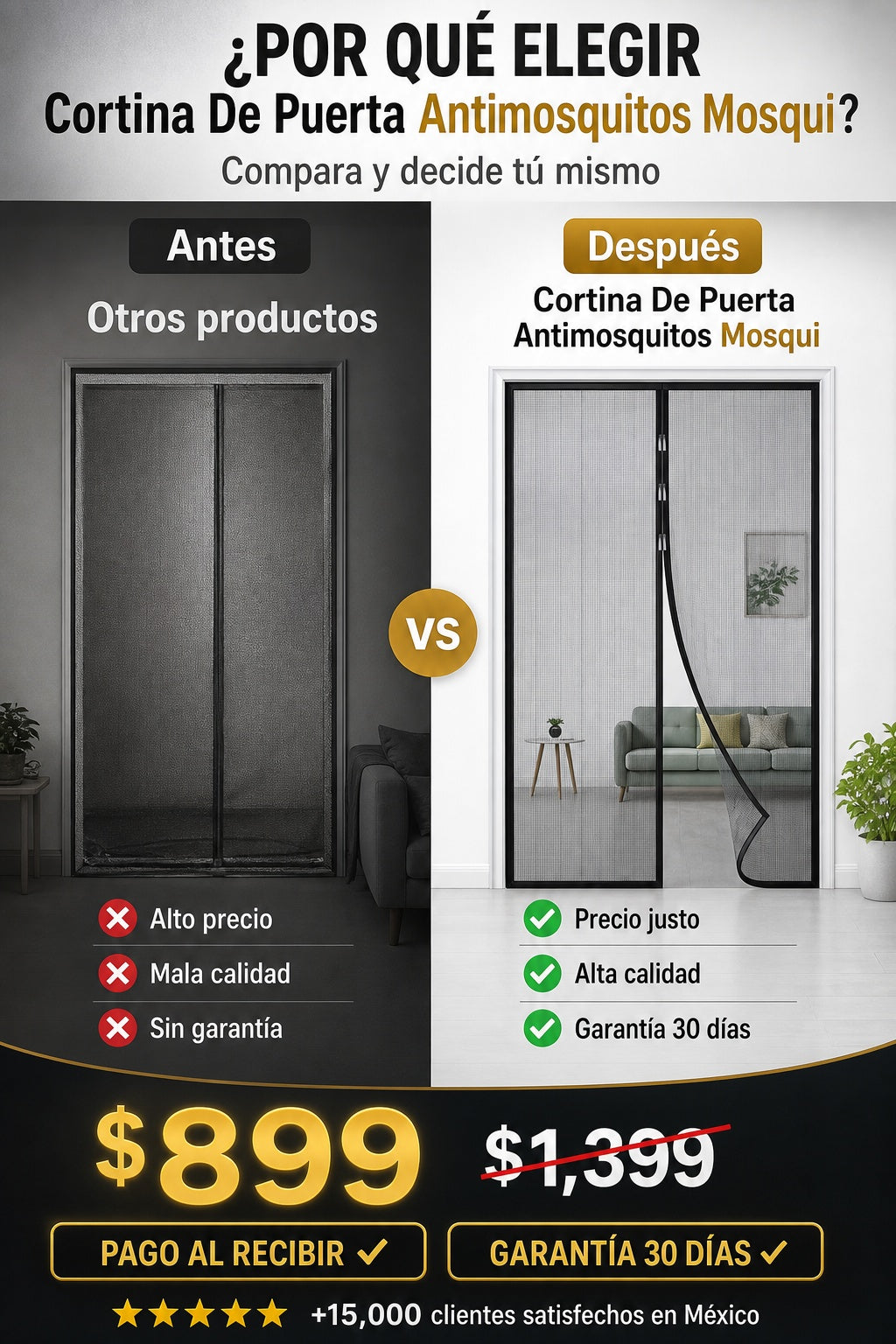 Cortina De Puerta Antimosquitos Mosqui - imagen 4