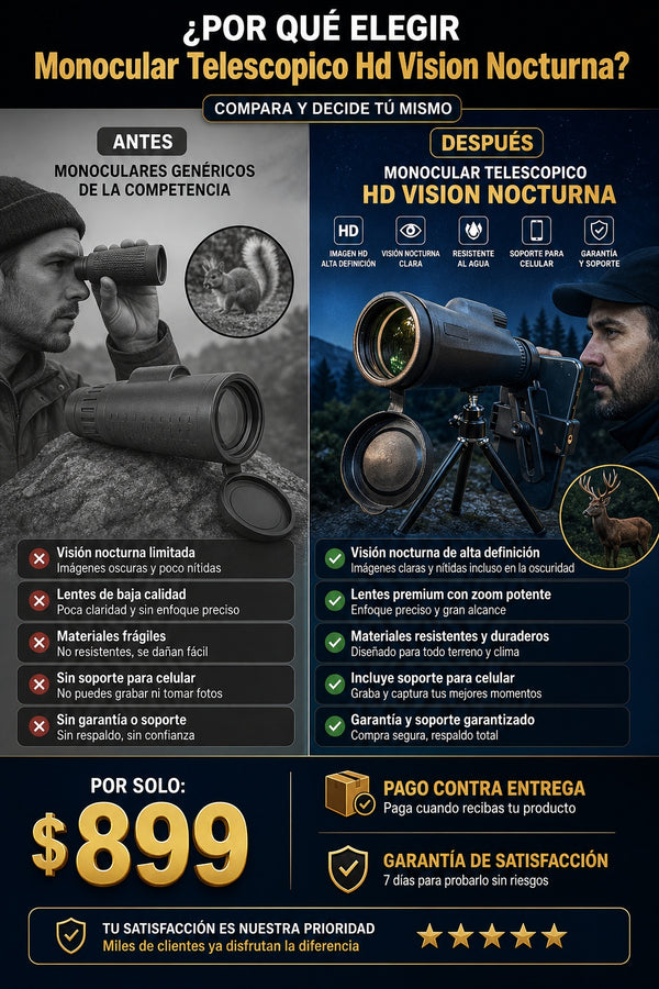 Monocular Telescopico Hd Vision Nocturna - imagen 4