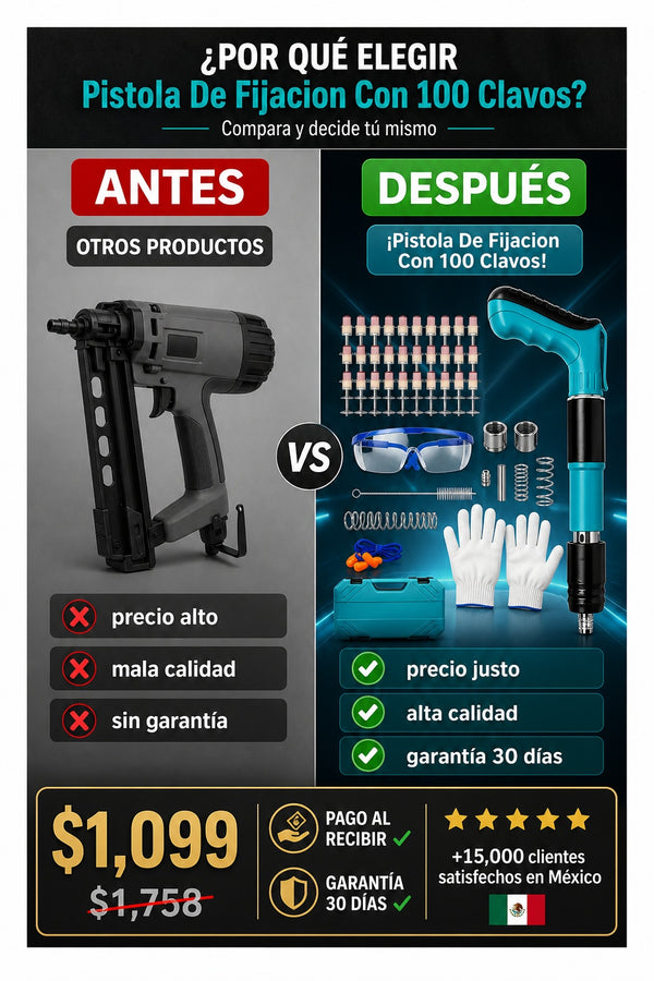 Pistola De Fijacion Con 100 Clavos - imagen 4