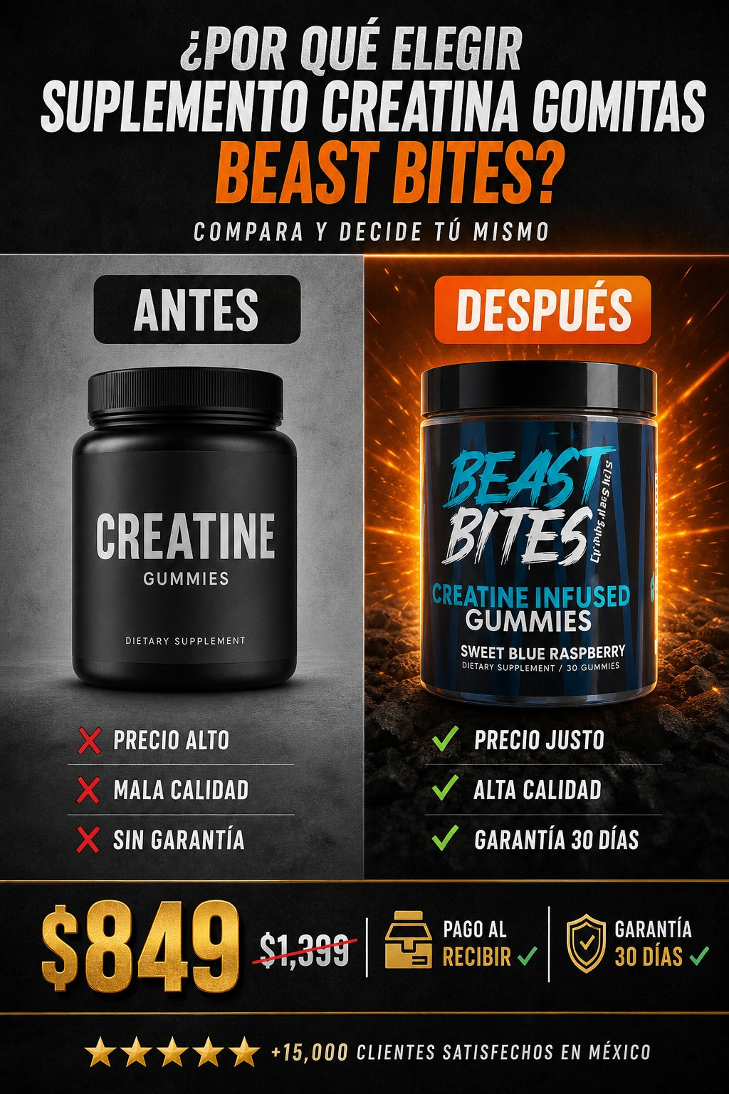 Suplemento Creatina Gomitas Beast Bites - imagen 4
