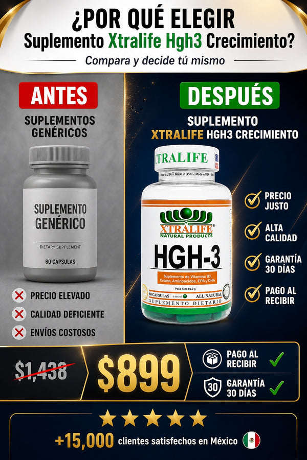Suplemento Xtralife Hgh3 Crecimiento - imagen 4