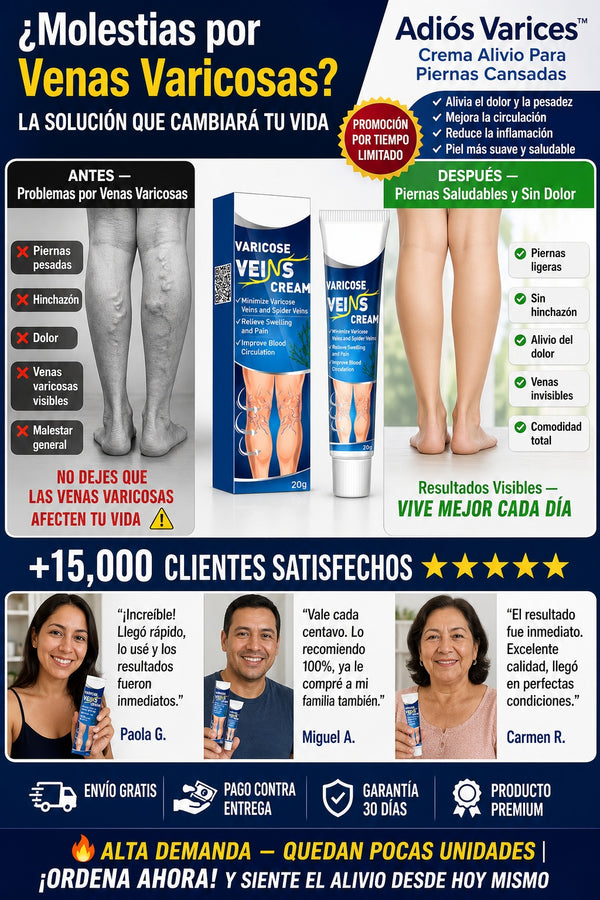 Adiós Varices™ Crema Alivio Para Piernas Cansadas - imagen 4