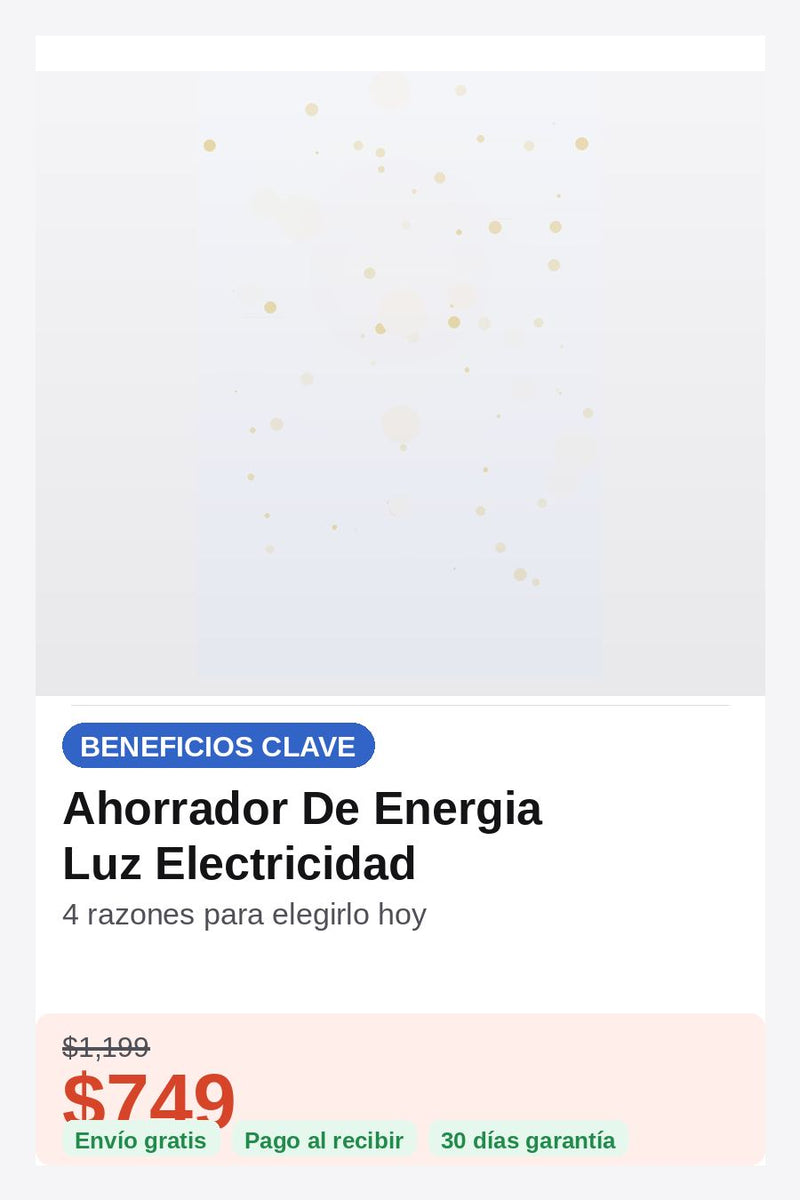 Ahorrador De Energia Luz Electricidad — beneficios