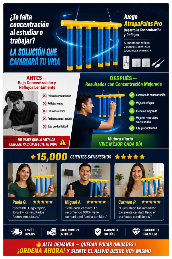 Juego AtrapaPalos Pro – Desarrolla Concentración y Reflejos - imagen 4