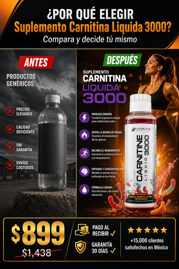 Suplemento Carnitina Liquida 3000 - imagen 4